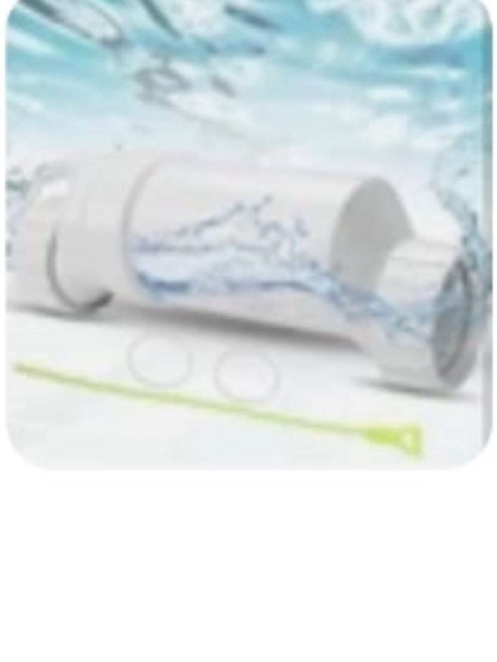 Portable White Water Filter Bottle with Integrated Straw